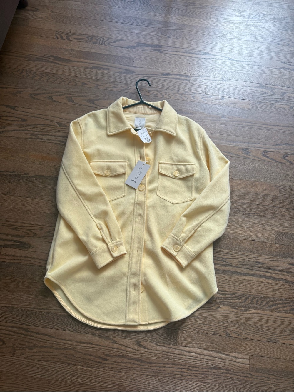 Joie Pale Yellow Button-Front Jacket
